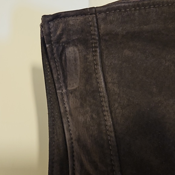 DANIER - SUEDE leather pants - Dark Chocolate Size 2 - Picture 6 of 14